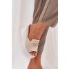 Dámske šľapky na platforme EK20P BEIGE - béžová eko koža
