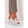 papuče Na Platformě A Klínu S Ozdobou Bílé Nanessia (Veľkosť 39)