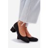 z eko semišuové Lodičky Na Podpatku Černé Veniffia (Veľkosť 38)