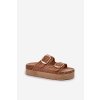 Sandály S Pletením A Přezkami Na Masivní Platformě Camel Aralissea (Veľkosť 36)