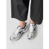 Dámske strieborné tenisky z textilu, športový štýl, kód 8978