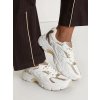 Dámske biele tenisky z textilu, športový štýl, kód 8978