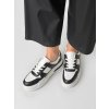 Dámske čierne tenisky z eko kože na šnúrovanie, kód 1533-1