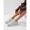 Biele dámske tenisky z ekokože a textilu na každodenné nosenie, kód 390