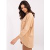 Dámska blúzka over size hnedá camel CLM-BZ-1263.49 (Farba Hnedá camel, Veľkosť S)