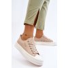 nízke na šnúrovanie tenisky big star ll274969 béžove / LL274969 BEŻ (Veľkosť 36)