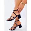 Dámske čierne lodičky z eko kože na 6-9 cm, CIC-103