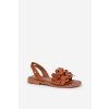 Dámske hnedé sandále z prírodnej kože, kód 40425 BF.BRĄZ
