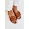 Dámske hnedé sandále z prírodnej kože, kód 40425 BF.BRĄZ