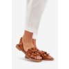 Dámske hnedé sandále z prírodnej kože, kód 40425 BF.BRĄZ