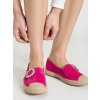 Ružové dámske sandále z ekologického semišu na bežný deň, kód 100-286