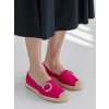 Ružové dámske sandále z ekologického semišu na bežný deň, kód 100-286