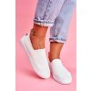 Dámske biele slip-on tenisky z textilu FF274A608 WHITE
