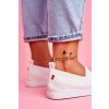 Dámske biele slip-on tenisky z textilu FF274A608 WHITE