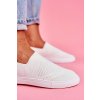 Dámske biele slip-on tenisky z textilu FF274A608 WHITE