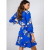 Dámske kobaltovo-modre šaty s podtlačeným vzorom kód produktu LK-SK-507917.23P