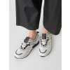 Dámske vzorované biele tenisky z textilu na šnúrovanie, AD-739