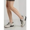 Dámske vzorované biele tenisky z textilu na šnúrovanie, AD-739