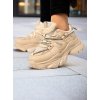 Dámske béžové tenisky z textilu na bežný deň, kód A88-202