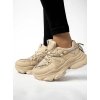 Dámske béžové tenisky z textilu na bežný deň, kód A88-202
