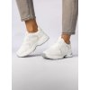 Biele dámske tenisky z textilu na každodenné nosenie, kód WX-132