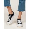 Dámske čierne tenisky SF-101 - textilný materiál, casual, streetwear