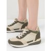 Dámske zelené textilné tenisky, športový štýl, kód AD-795