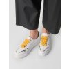 Dámske biele tenisky z ekokože na bežný deň, kód 85-872