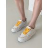 Dámske biele tenisky z ekokože na bežný deň, kód 85-872