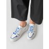 Dámske biele tenisky z eko kože na šnúrovanie, kód 85-872