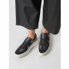 Čierne dámske mokasíny z textilu, kód 9753