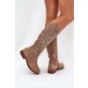 Dámske béžové členkové čižmy z EKO semišu HY51-176 BEIGE