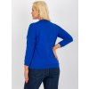Dámska blúzka plus size tmavo-modrá RV-BZ-8475.81 (Farba Tmavá-khaki, Veľkosť ONE SIZE)