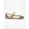 Dámske zlaté mokasíny z ekokože, štýlové, X5-309
