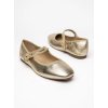Dámske zlaté mokasíny z ekokože, štýlové, X5-309