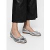 Dámske strieborné mokasíny z ekologickej kože, Y23-39