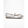 Strieborné dámske mokasíny z ekologickej kože, HY88-50