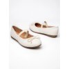 Dámske biele mokasíny z eko kože, štýlové, HY88-51