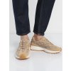 Dámske khaki mokasíny z ekologického zamszu a látky, kód N203