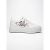 Biele dámske mokasíny z ekokože s graffiti detailmi, GG690