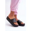Dámske platformové žabky s penou čierne airaplea / 24SD19-7564 BLACK (Veľkosť 41)