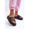 Dámske platformové žabky s penou čierne airaplea / 24SD19-7564 BLACK (Veľkosť 41)
