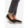 Čierne dámske slip-on tenisky na plošom podpätku, textil, 24TX02-7637 BLACK