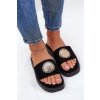 Dámske papuče se zlatou ozdobou čierne kaliora / GH5156-1 BLACK (Veľkosť 36)