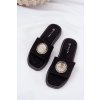 Dámske papuče se zlatou ozdobou čierne kaliora / GH5156-1 BLACK (Veľkosť 36)