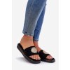 Dámske papuče se zlatou ozdobou čierne kaliora / GH5156-1 BLACK (Veľkosť 36)