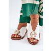 Plné Elegantné Sandále s ozdobou biele iseliria / A8229 WHITE (Veľkosť 36)