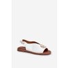 Plné elegantní Sandále s ozdobou biele iseliria / A8229 WHITE (Veľkosť 36)