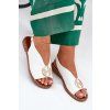 Plné Elegantné Sandále s ozdobou biele iseliria / A8229 WHITE (Veľkosť 36)