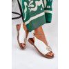 Plné Elegantné Sandále s ozdobou biele iseliria / A8229 WHITE (Veľkosť 36)